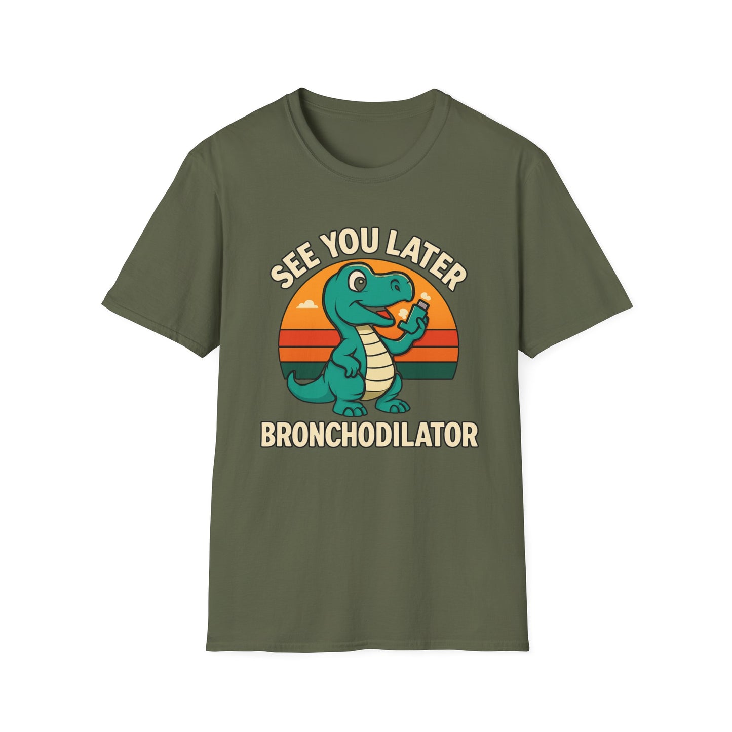 See You Later Bronchodilator – Dino Inhaler Tee