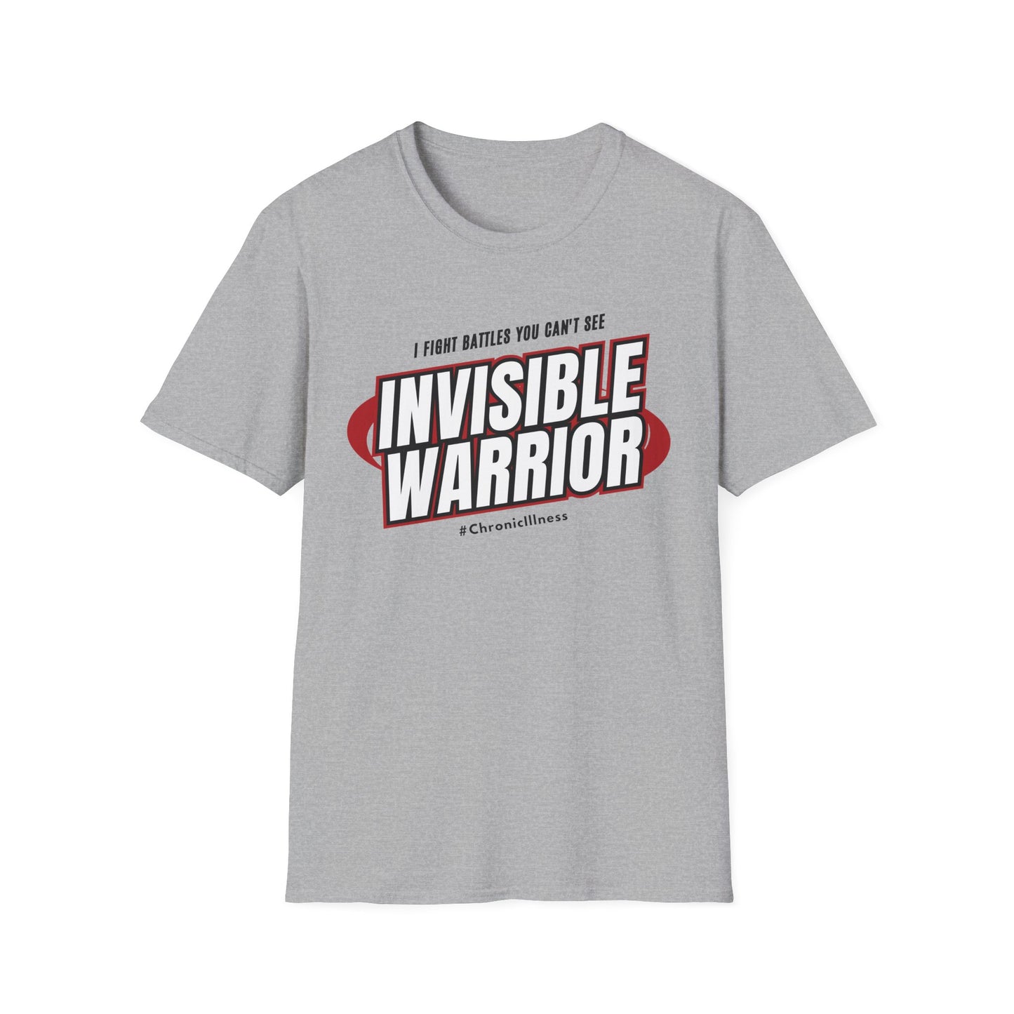 Invisible Warriors Fighting Battles Shirt- Chronic Illness Red Design