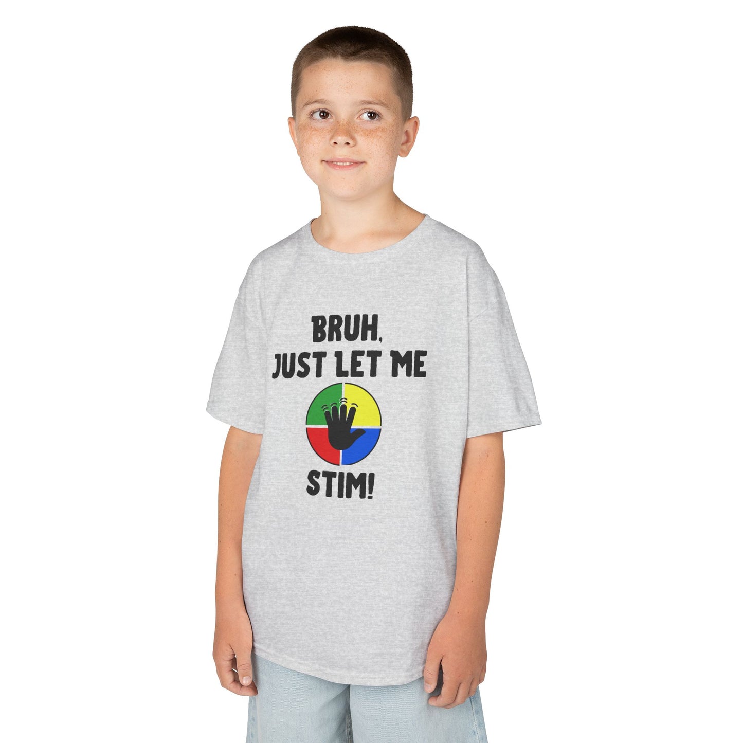 Bruh Just Let Me Stim – Autism Kids Shirt