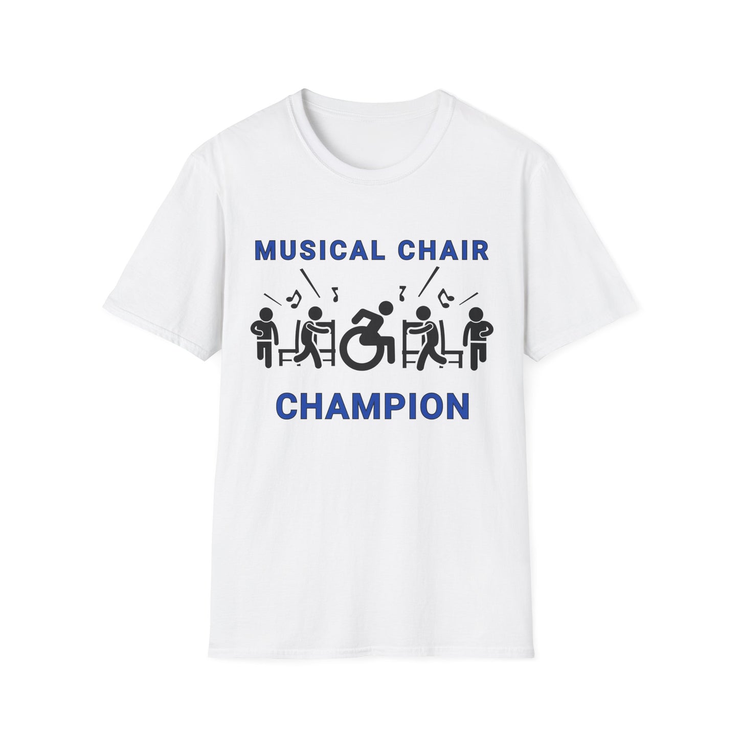 Musical Chair Champion – Wheelchair Humor Tee