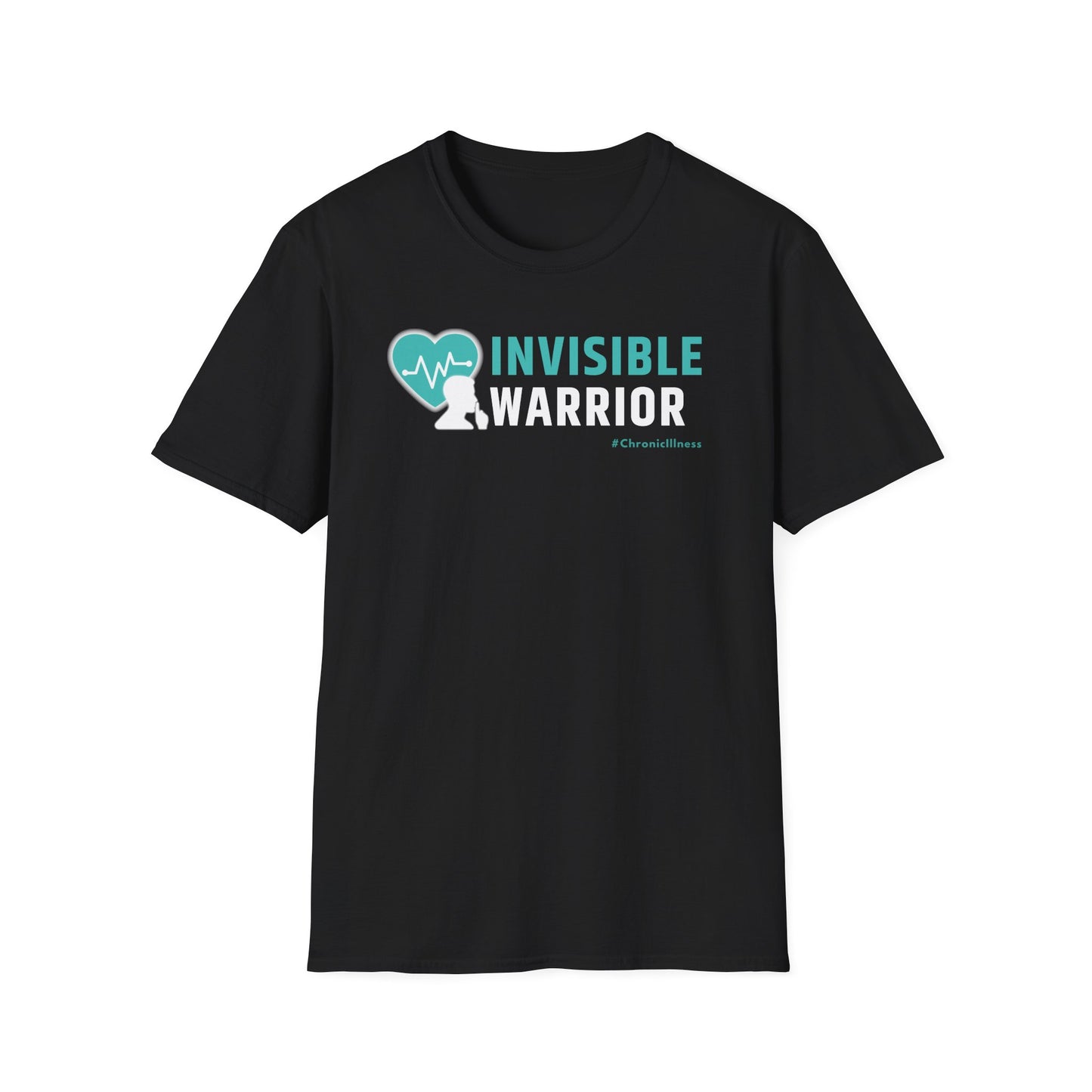 Chronic Illness Invisible Warrior Teal Design Shirt