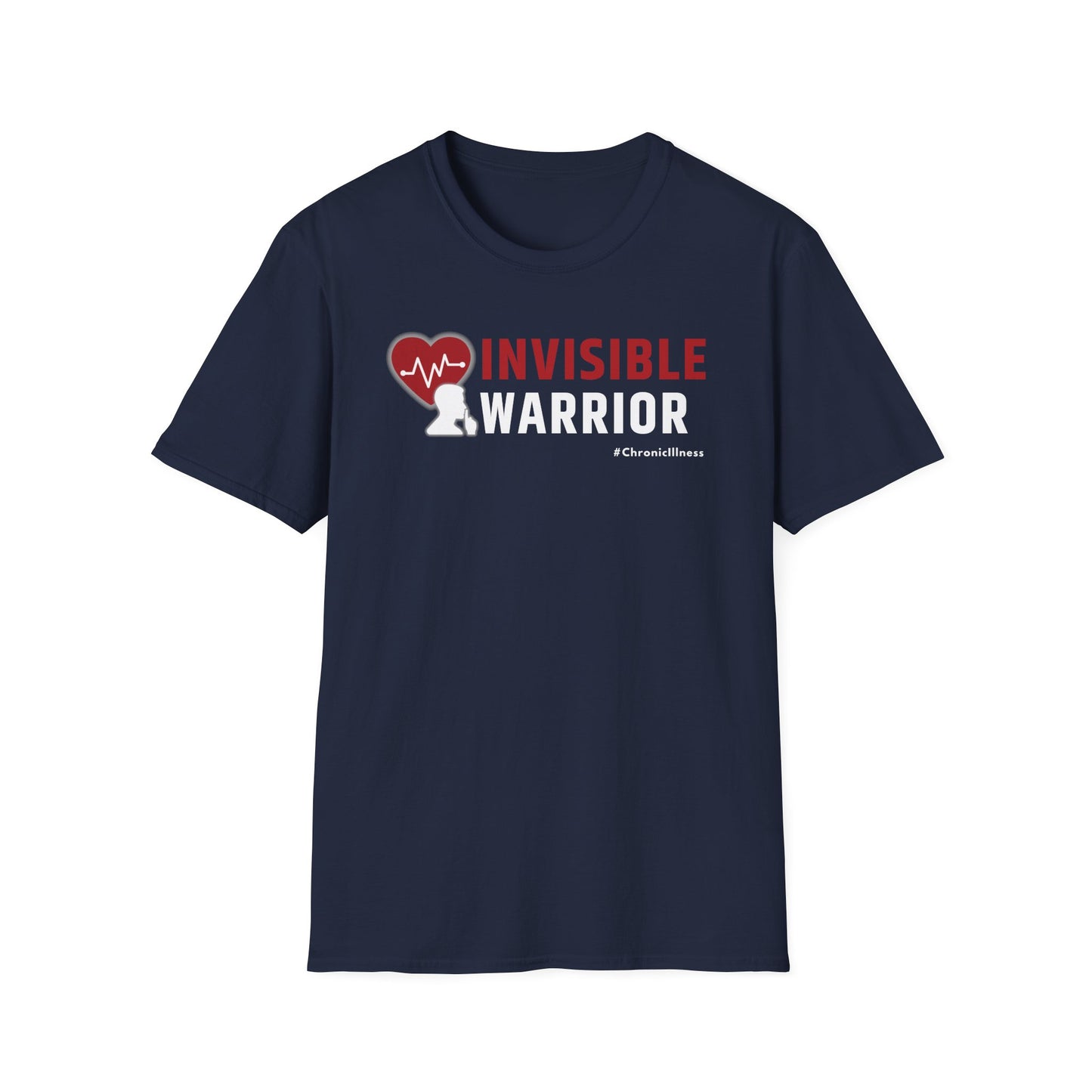 Chronic Illness Invisible Warrior- Red Design Shirt