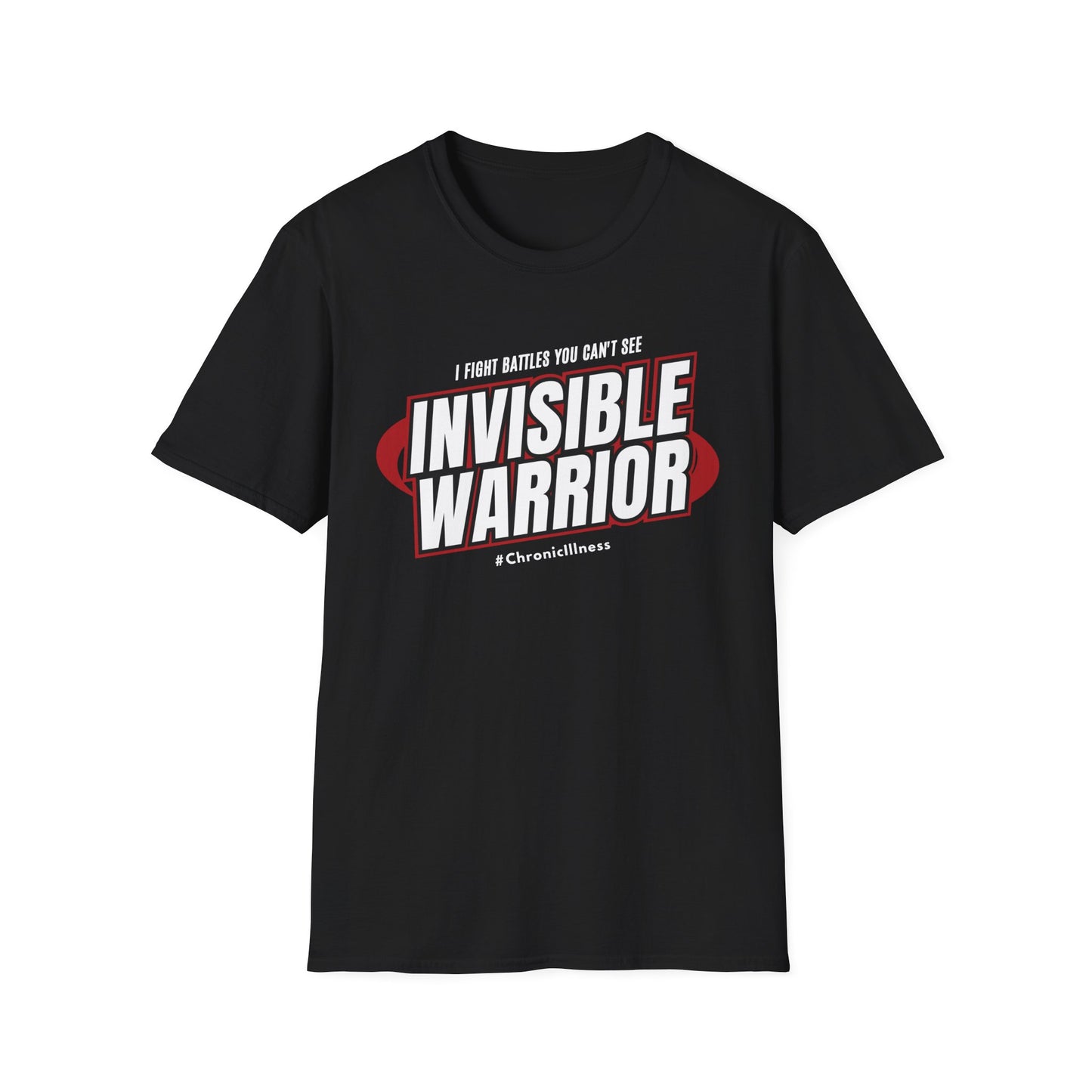 Invisible Warriors Fighting Battles Shirt- Chronic Illness Red Design