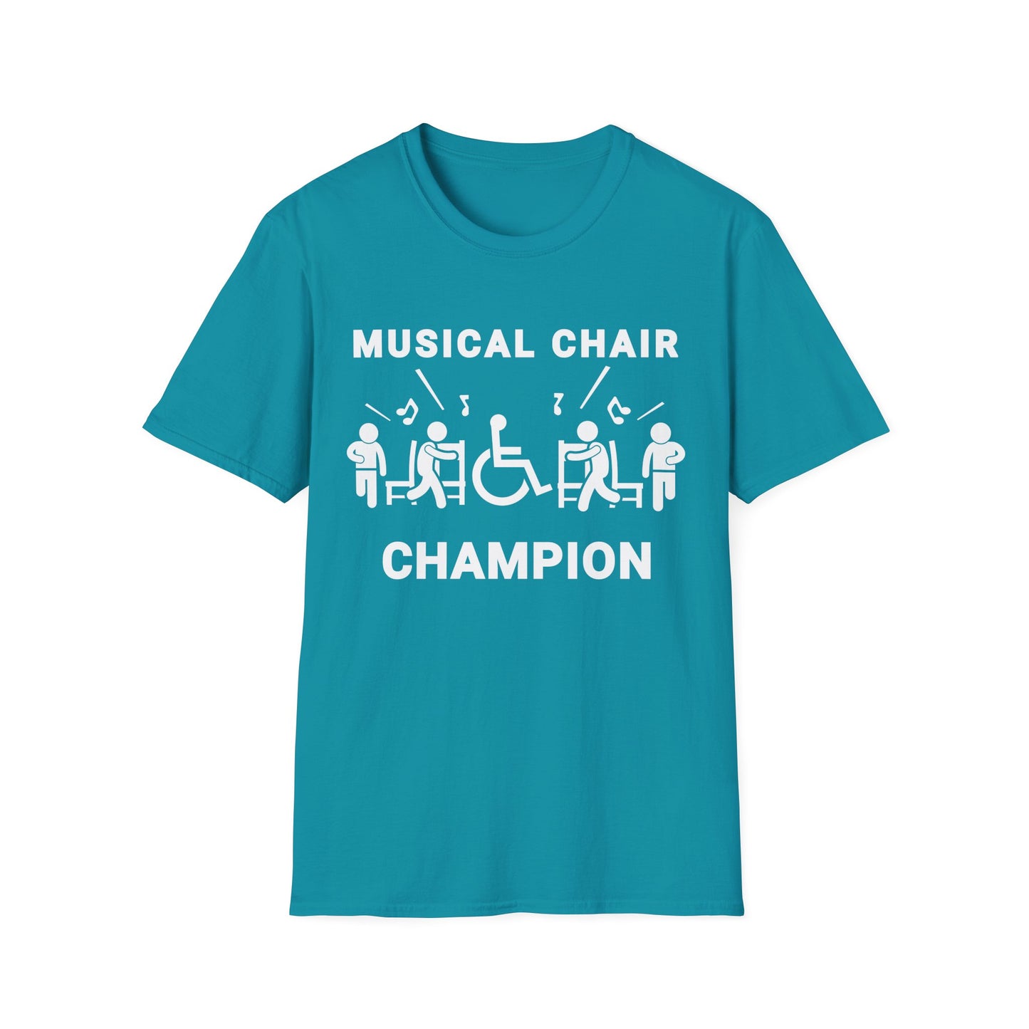 Musical Chair Champion – Wheelchair Humor Shirt