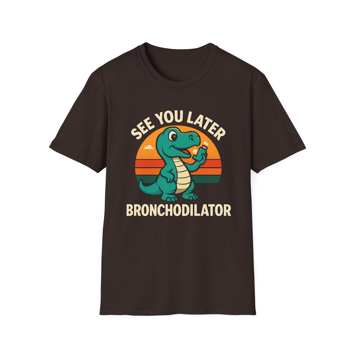 See You Later Bronchodilator – Dino Inhaler Tee
