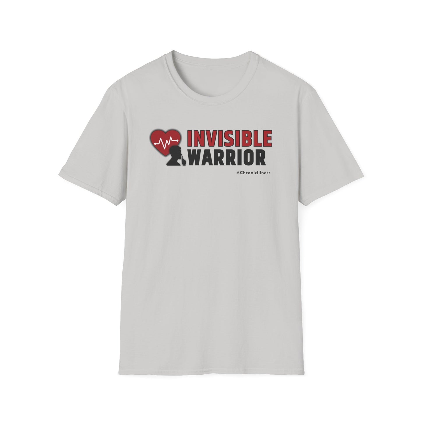 Chronic Illness Invisible Warrior- Red Design Shirt