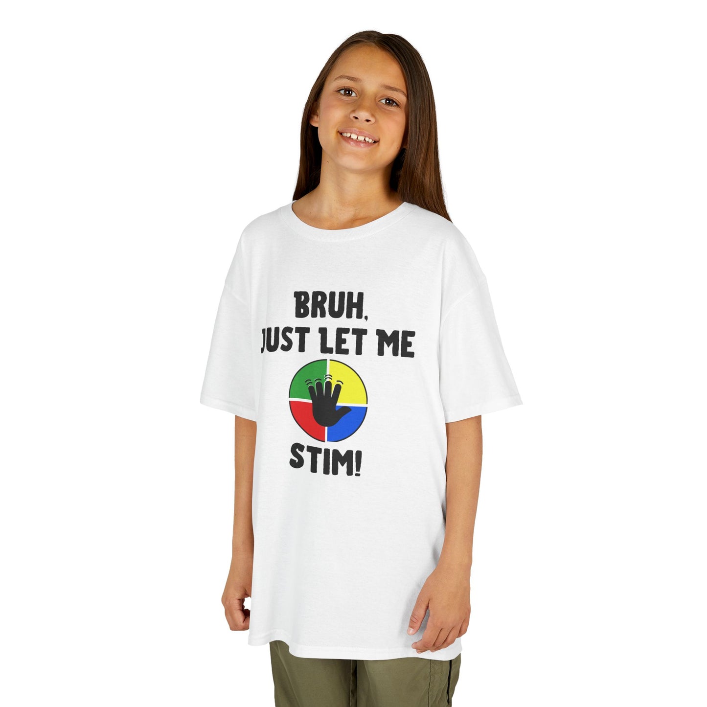 Bruh Just Let Me Stim – Autism Kids Shirt