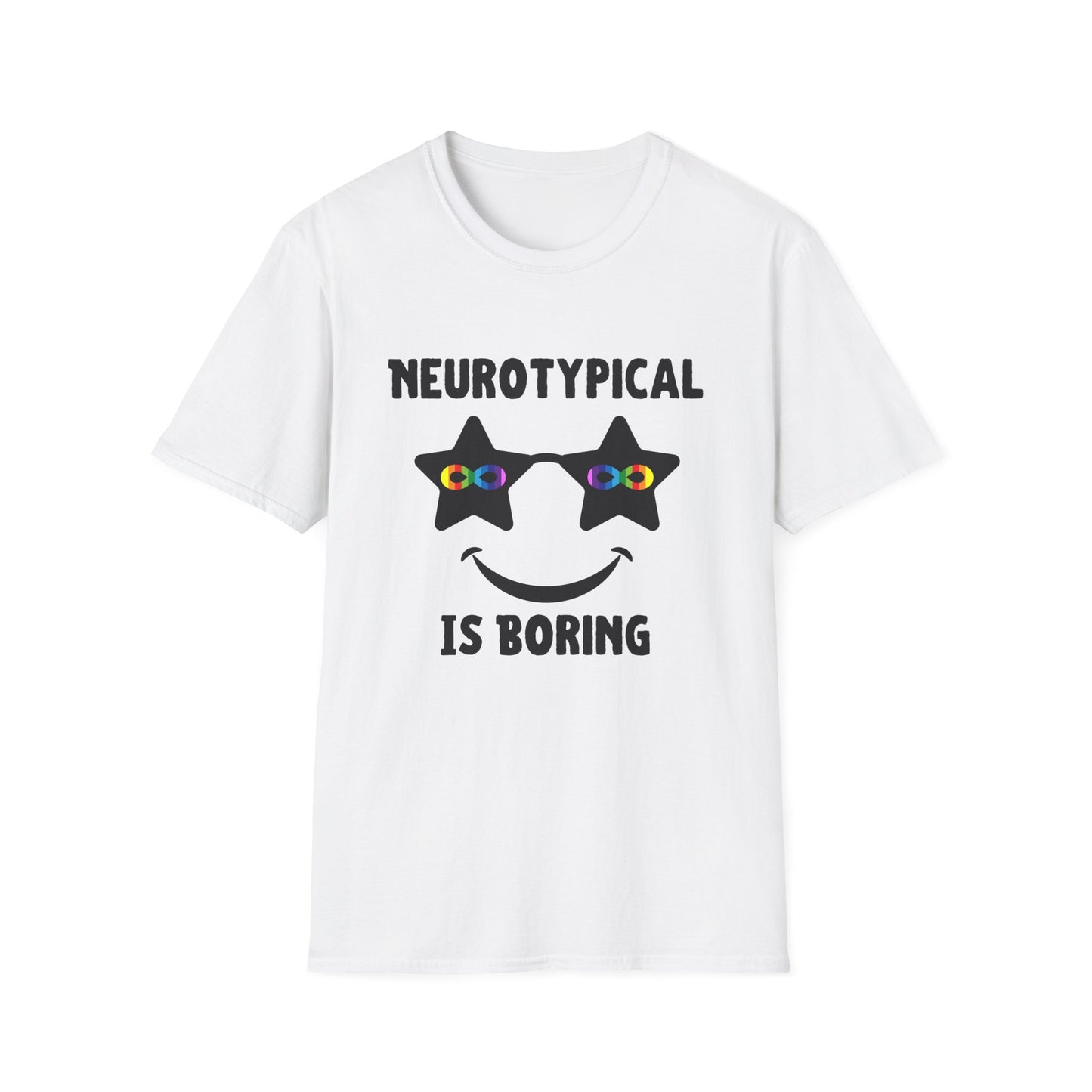 Neurotypical Is Boring Star Sunglasses Design – Neurodivergent Shirt