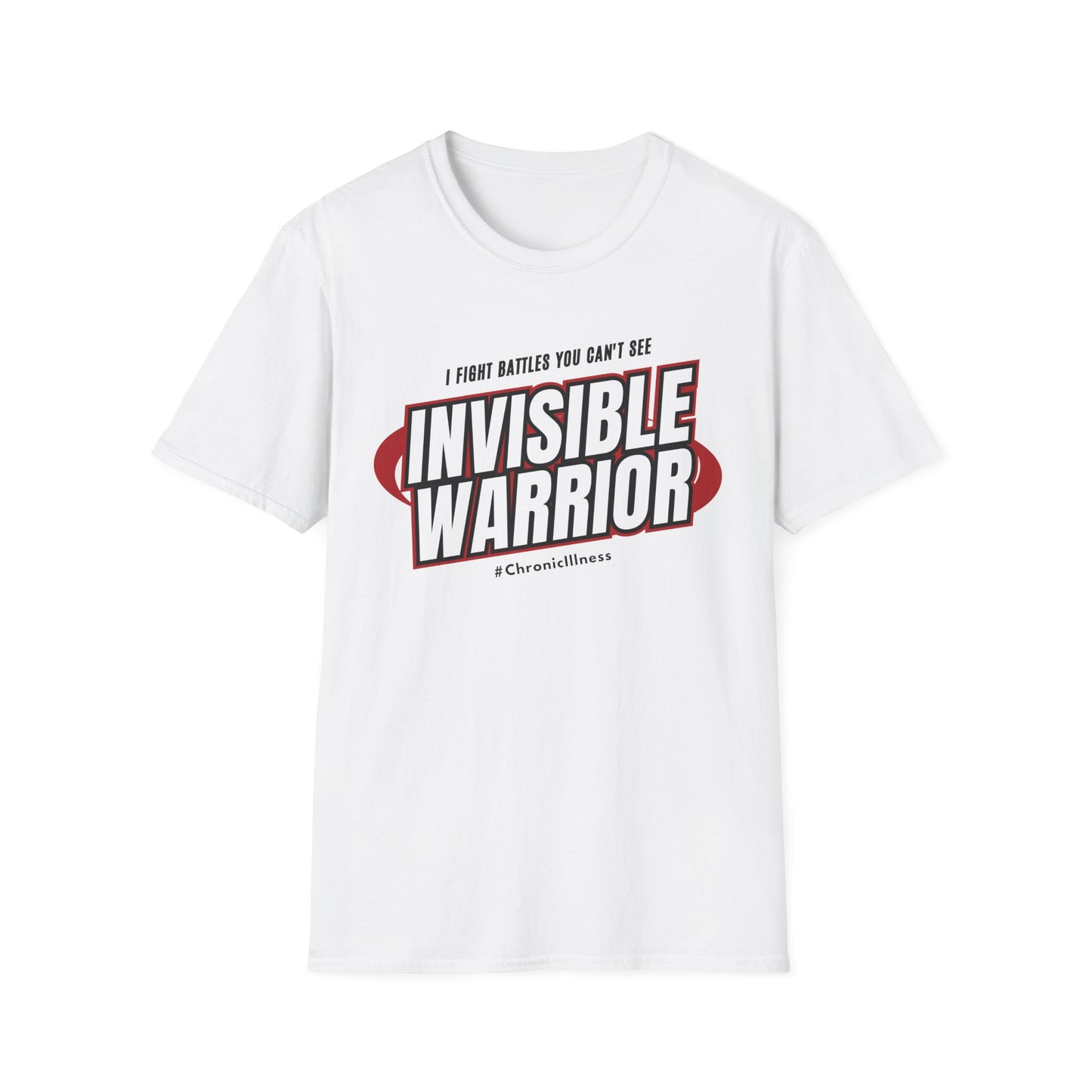 Invisible Warriors Fighting Battles Shirt- Chronic Illness Red Design