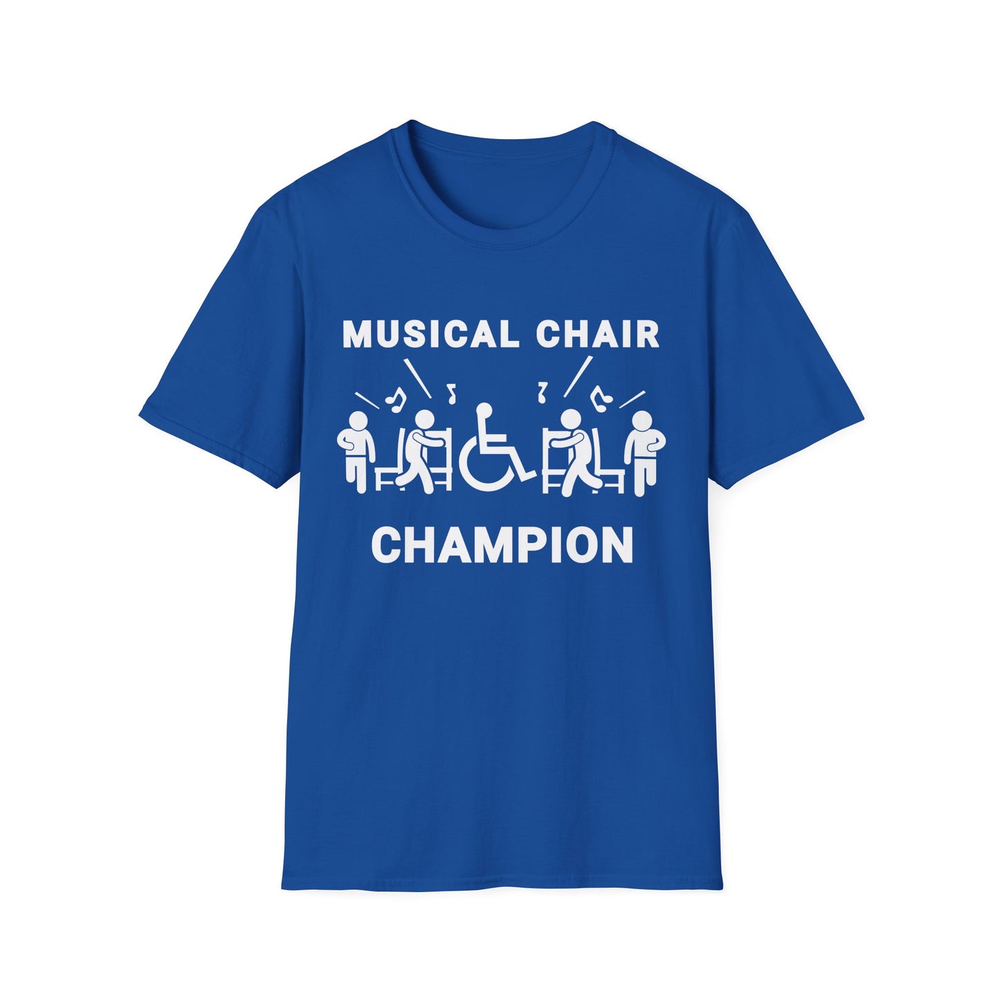 Musical Chair Champion – Wheelchair Humor Shirt