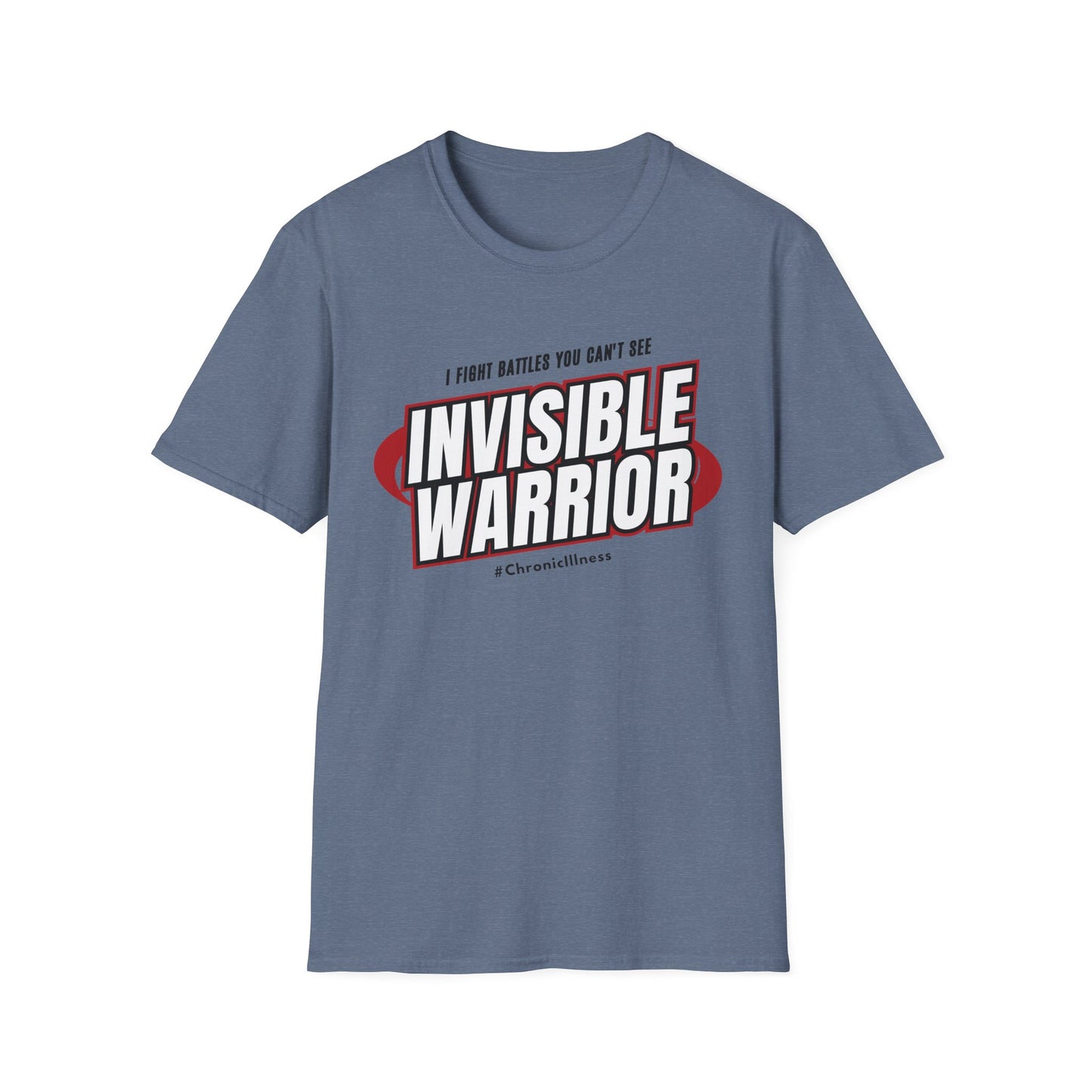 Invisible Warriors Fighting Battles Shirt- Chronic Illness Red Design