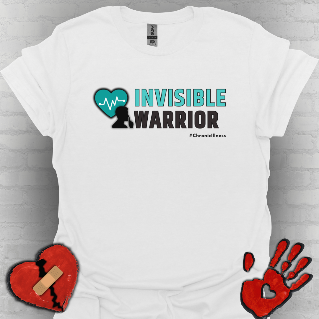 Chronic Illness Invisible Warrior Teal Design Shirt