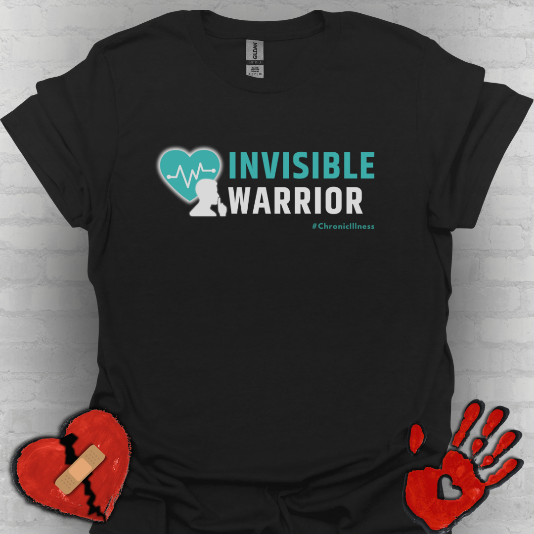 Chronic Illness Invisible Warrior Teal Design Shirt