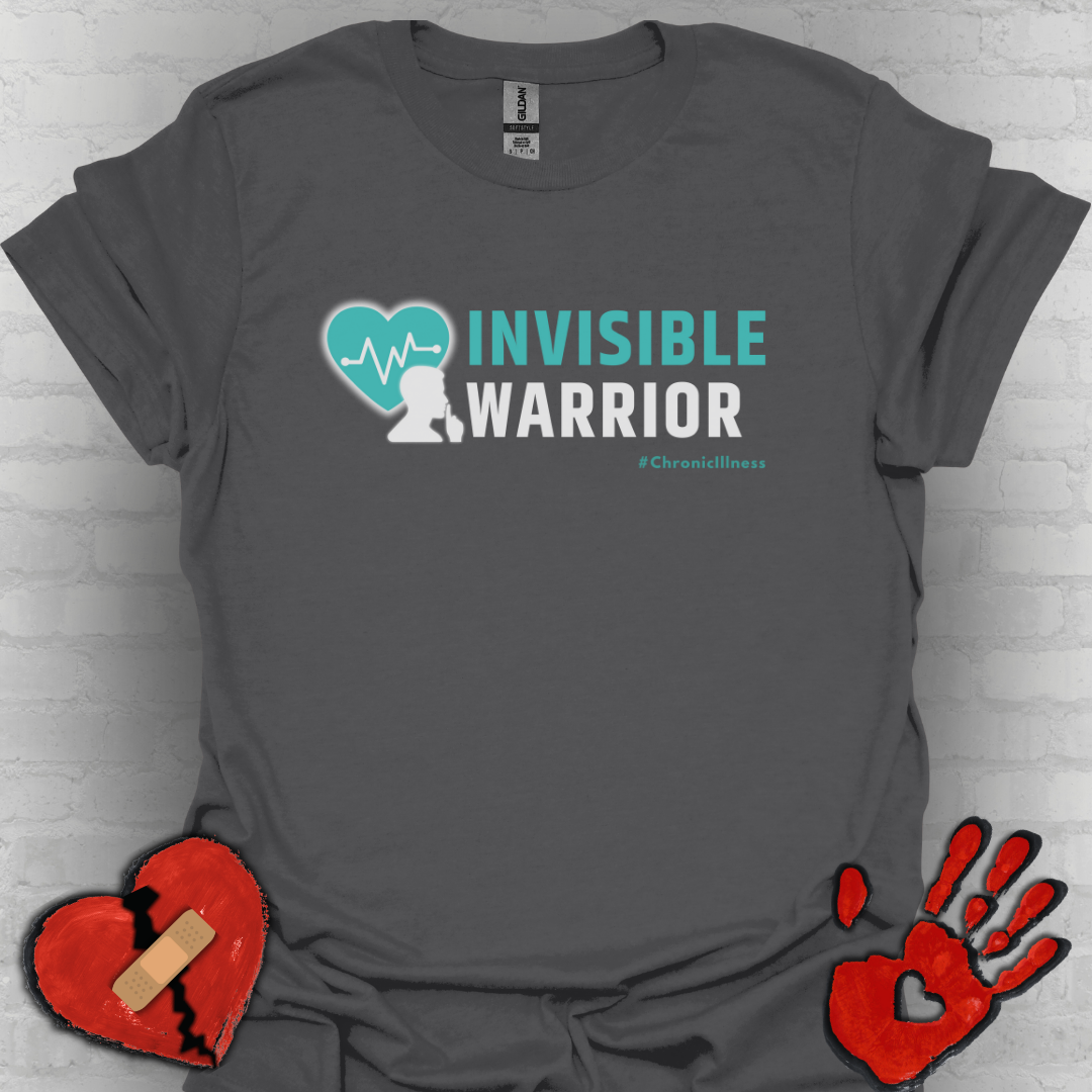 Chronic Illness Invisible Warrior Teal Design Shirt