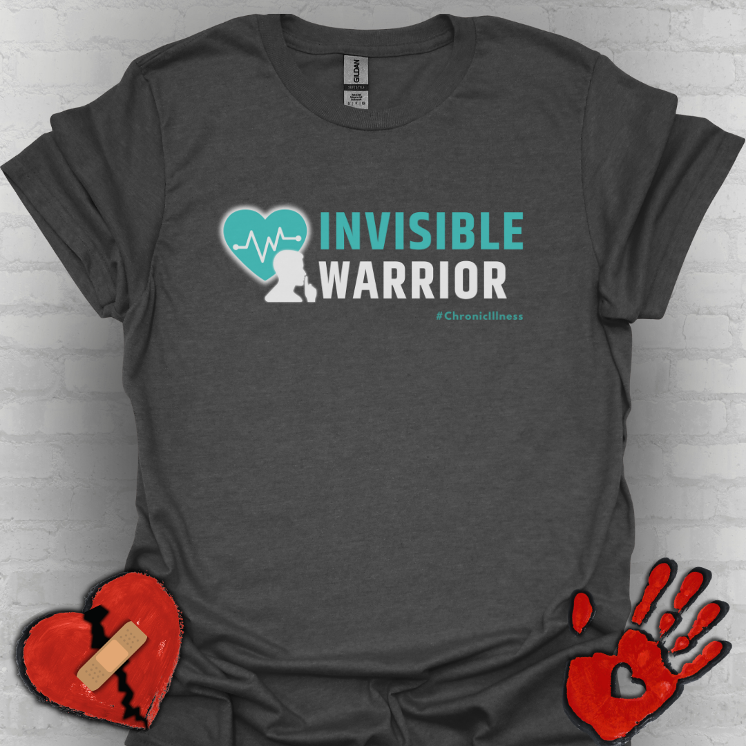 Chronic Illness Invisible Warrior Teal Design Shirt