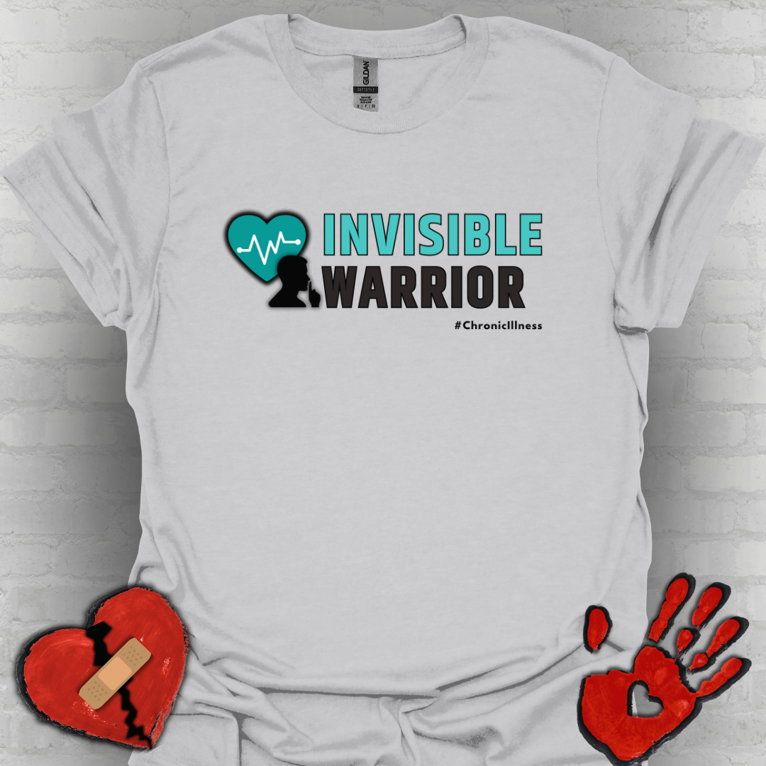 Chronic Illness Invisible Warrior Teal Design Shirt