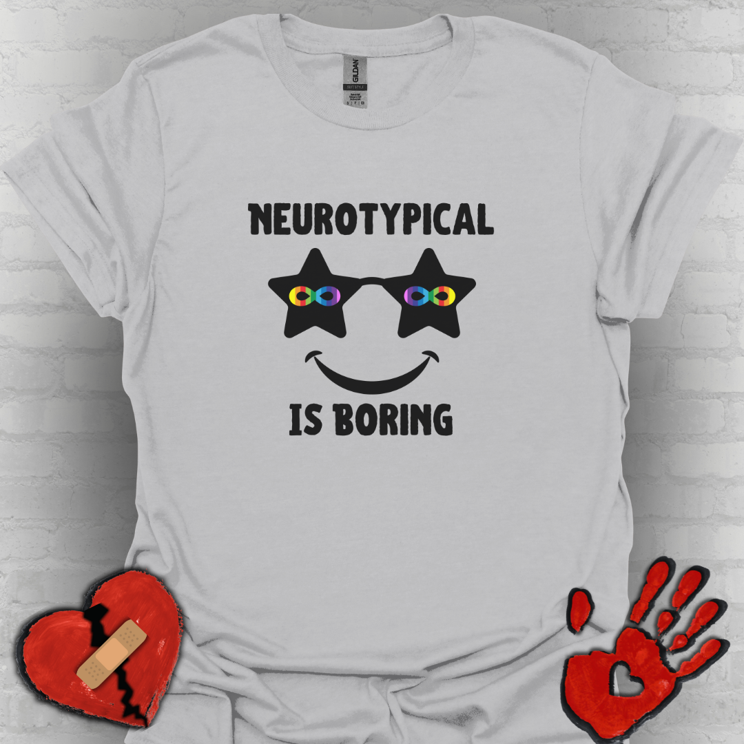 Neurotypical Is Boring Star Sunglasses Design – Neurodivergent Shirt
