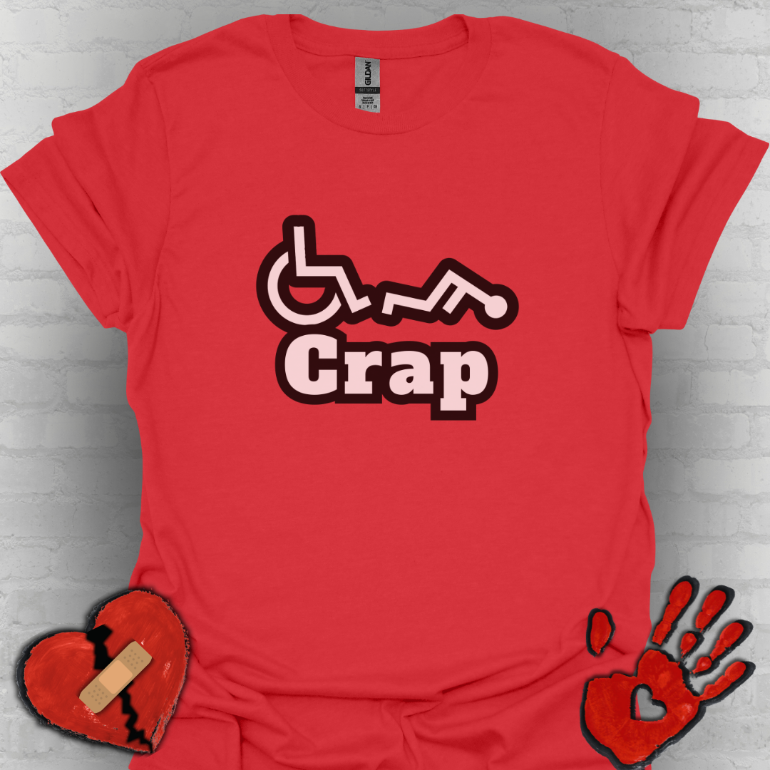 Oh Crap Wheelchair Humor Shirt – Funny Tee