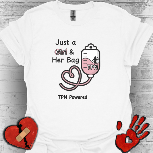 Just a Girl & Her Bag – TPN- IV Nutrition Tee