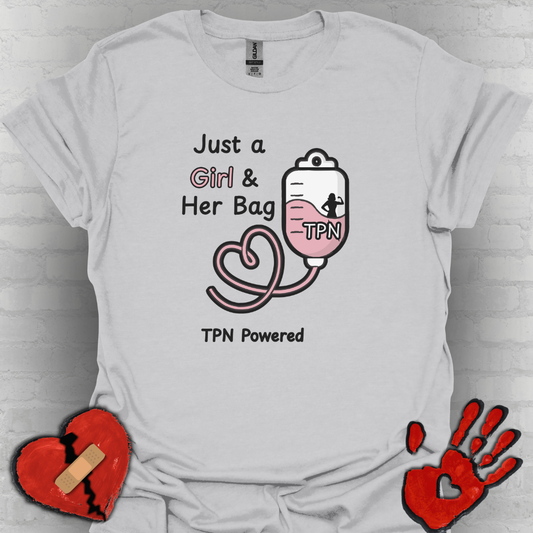 Just a Girl & Her Bag – TPN- IV Nutrition Tee