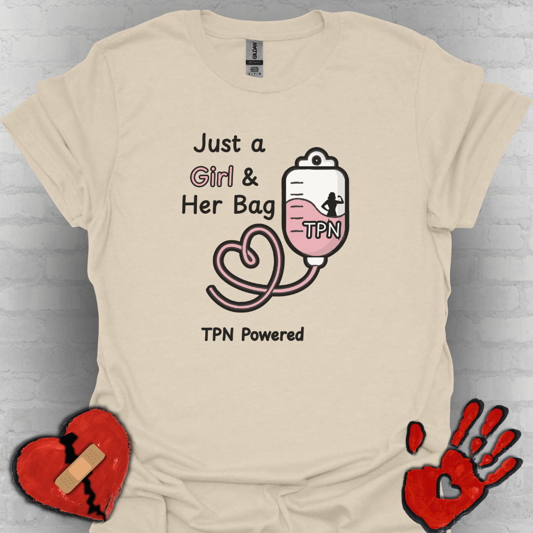 Just a Girl & Her Bag – TPN- IV Nutrition Tee