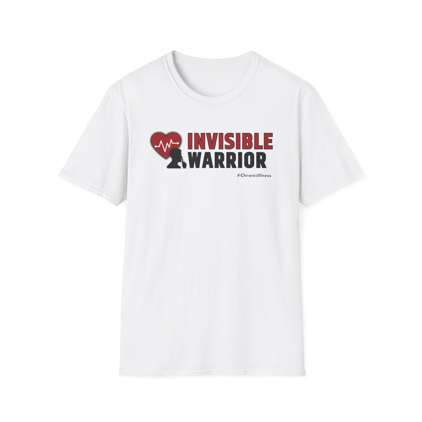Chronic Illness Invisible Warrior- Red Design Shirt
