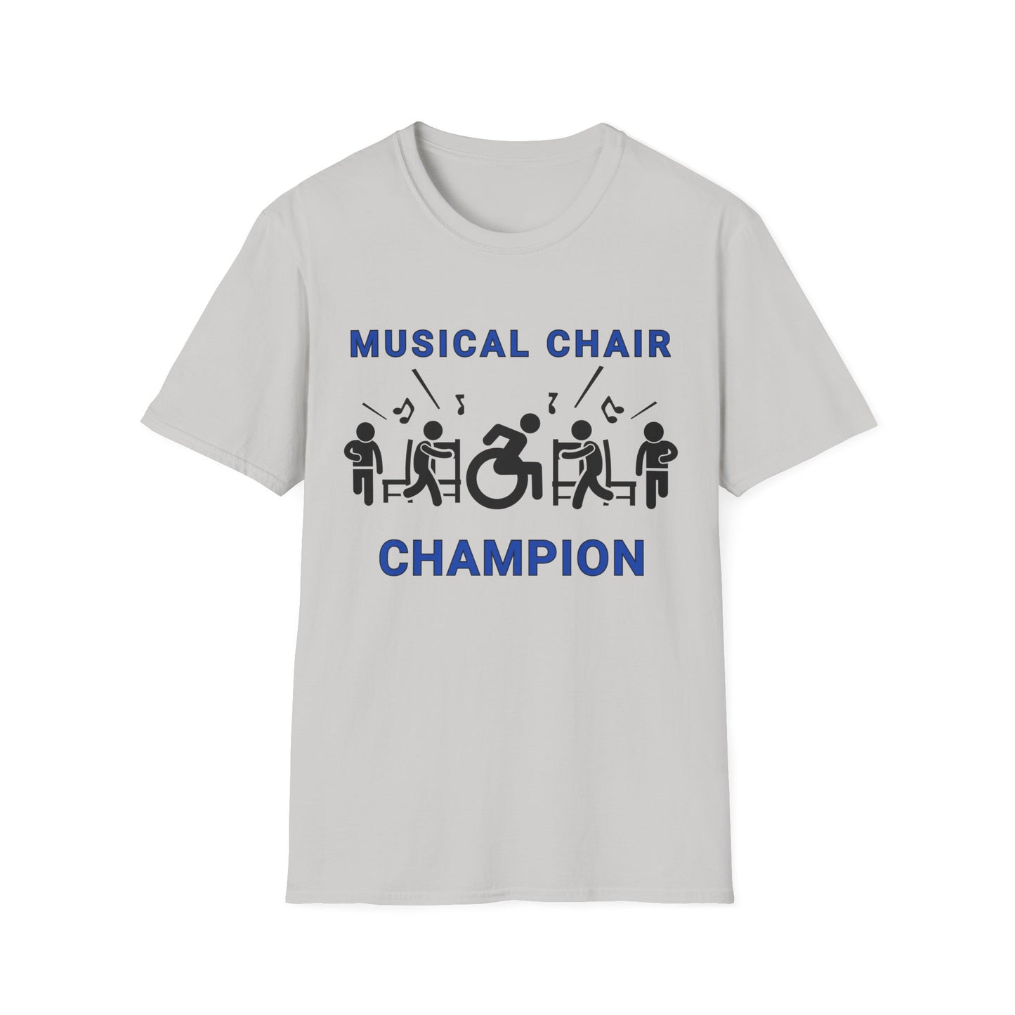 Musical Chair Champion – Wheelchair Humor Tee