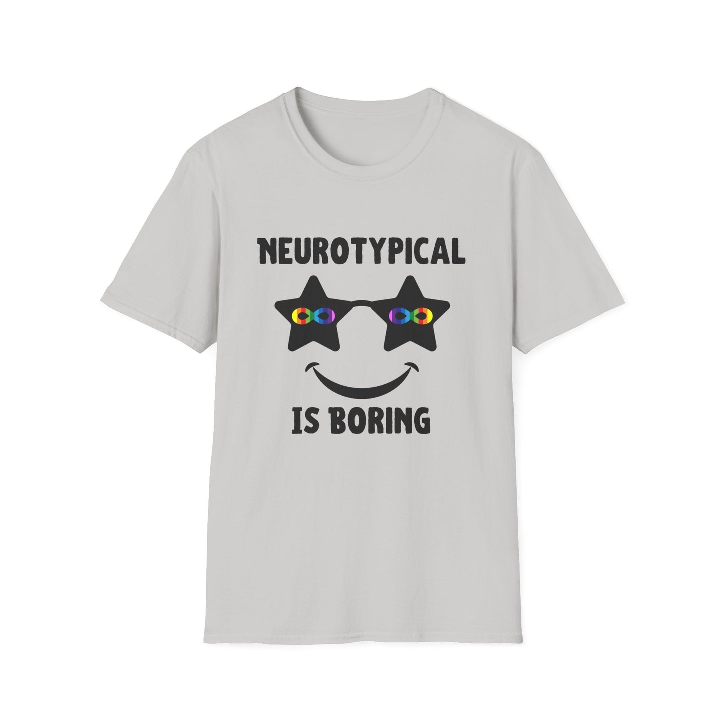 Neurotypical Is Boring Star Sunglasses Design – Neurodivergent Shirt