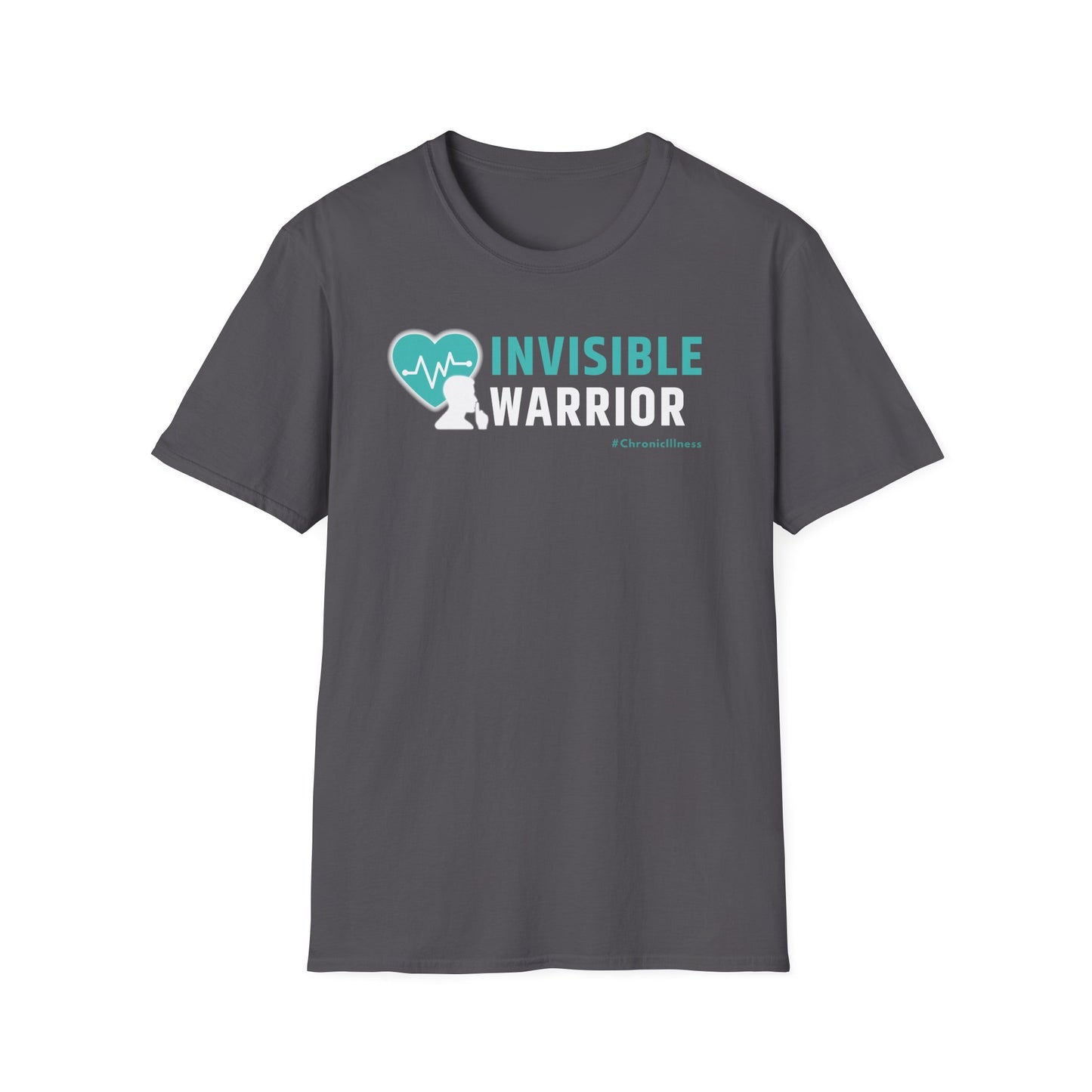 Chronic Illness Invisible Warrior Teal Design Shirt