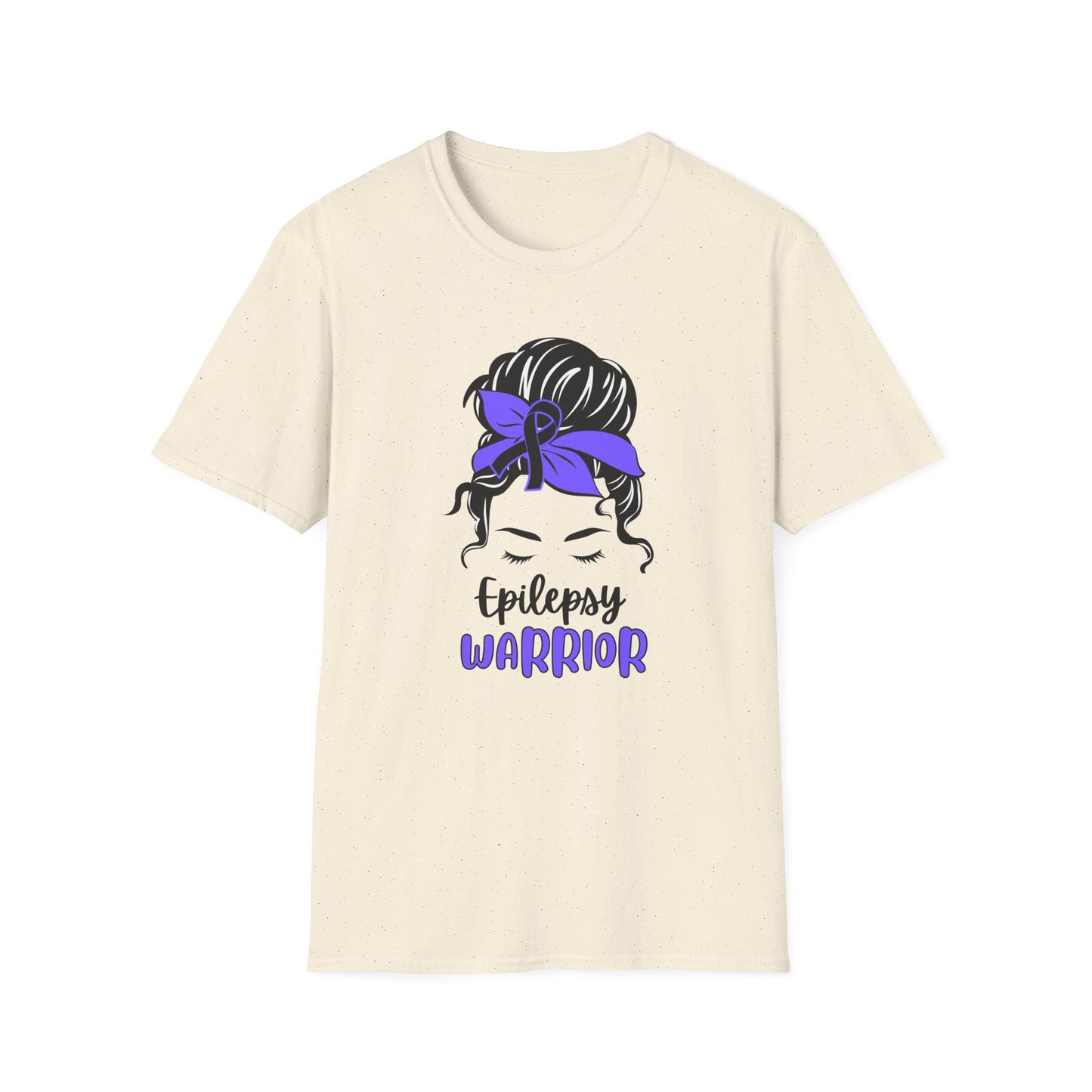 Epilepsy Warrior – Messy Bun Awareness Ribbon Tee