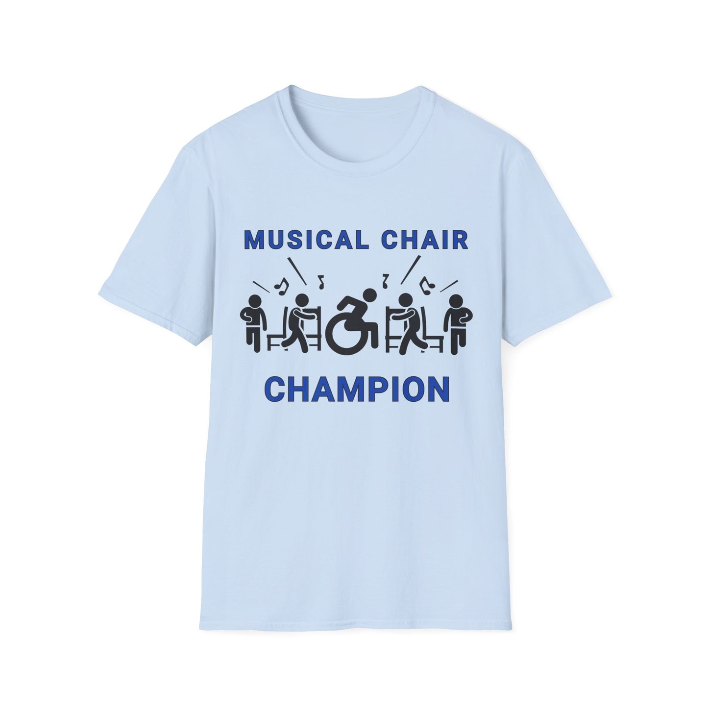 Musical Chair Champion – Wheelchair Humor Tee