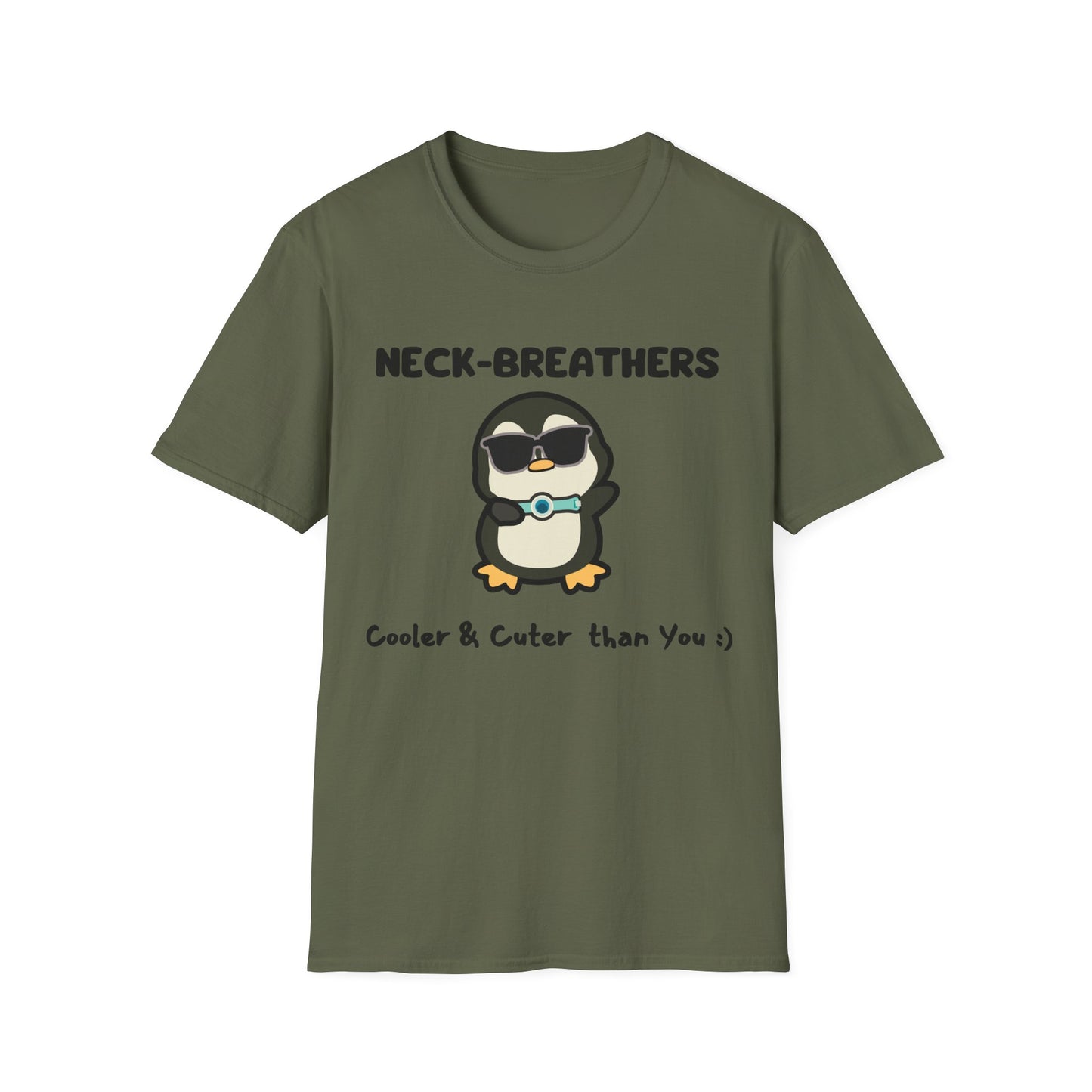 Neck Breathers Are Cooler & Cuter – Tracheostomy Penguin Tee