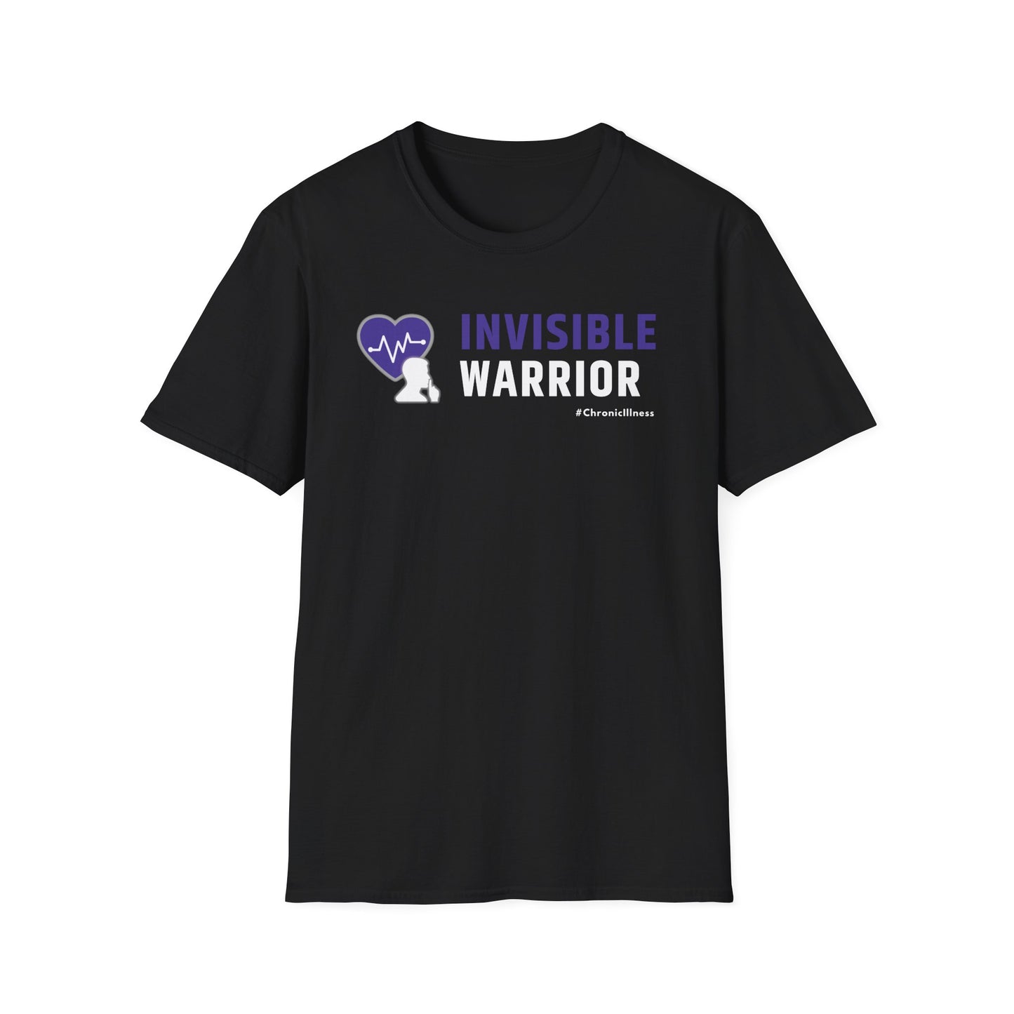 Chronic Illness Invisible Warrior- Purple Design Shirt