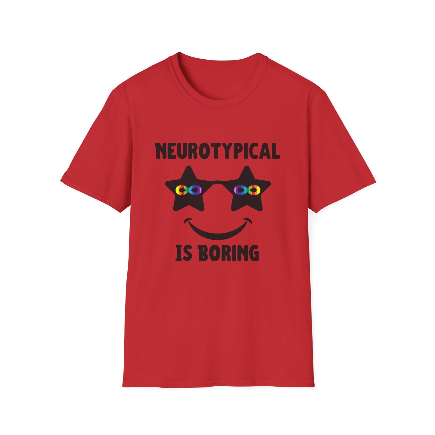 Neurotypical Is Boring Star Sunglasses Design – Neurodivergent Shirt