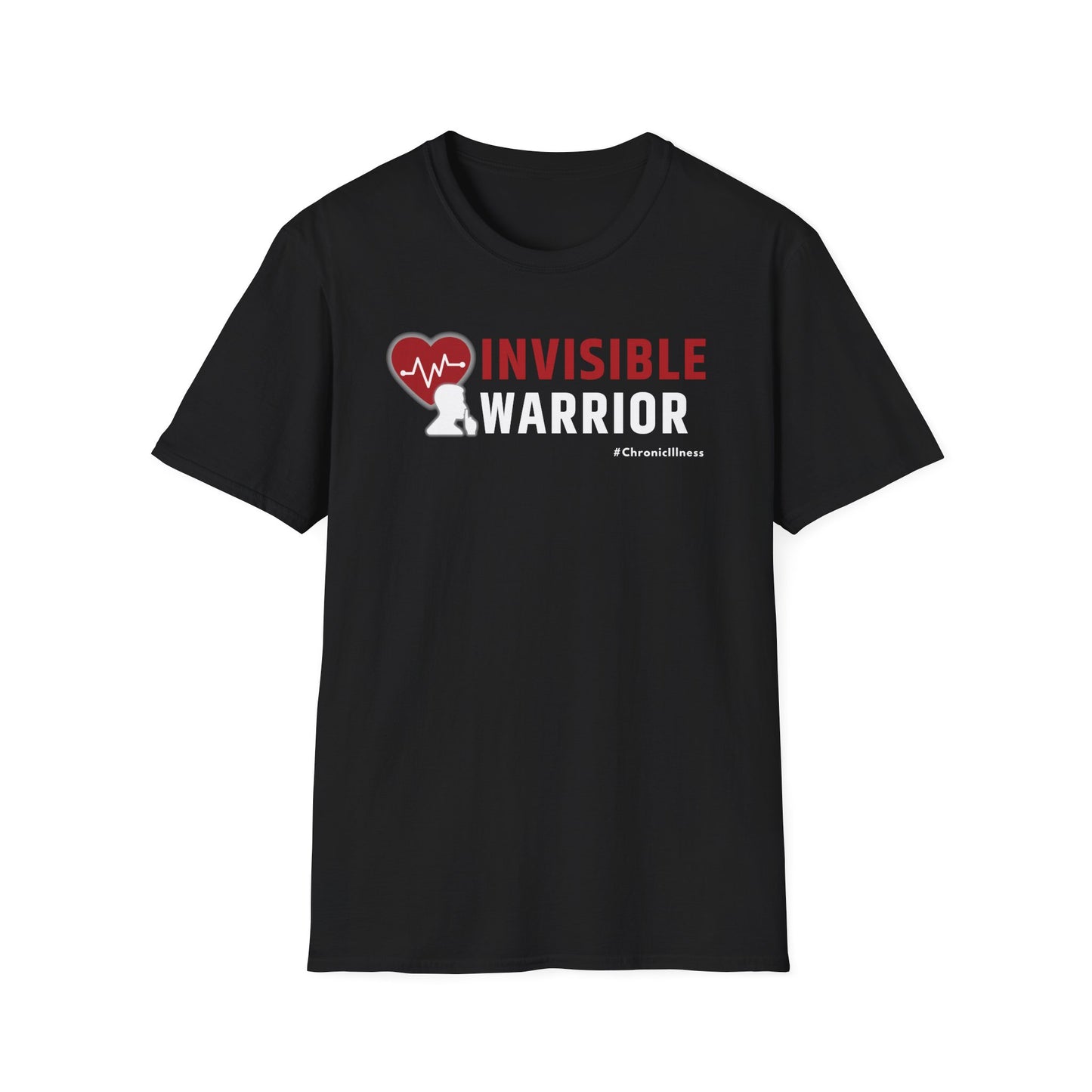Chronic Illness Invisible Warrior- Red Design Shirt
