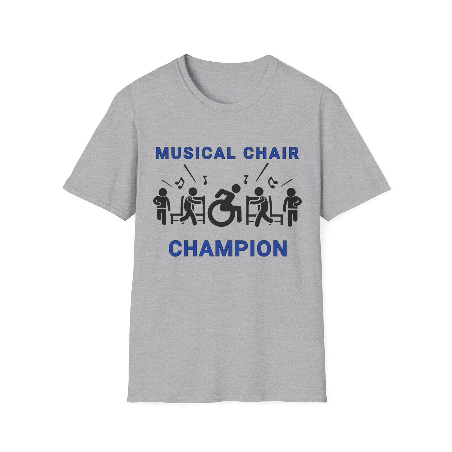 Musical Chair Champion – Wheelchair Humor Tee