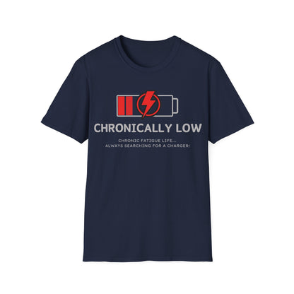 Chronically Low Battery Tee – Chronic Fatigue Life Shirt