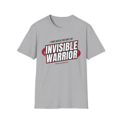 Invisible Warriors Fighting Battles Shirt- Chronic Illness Red Design
