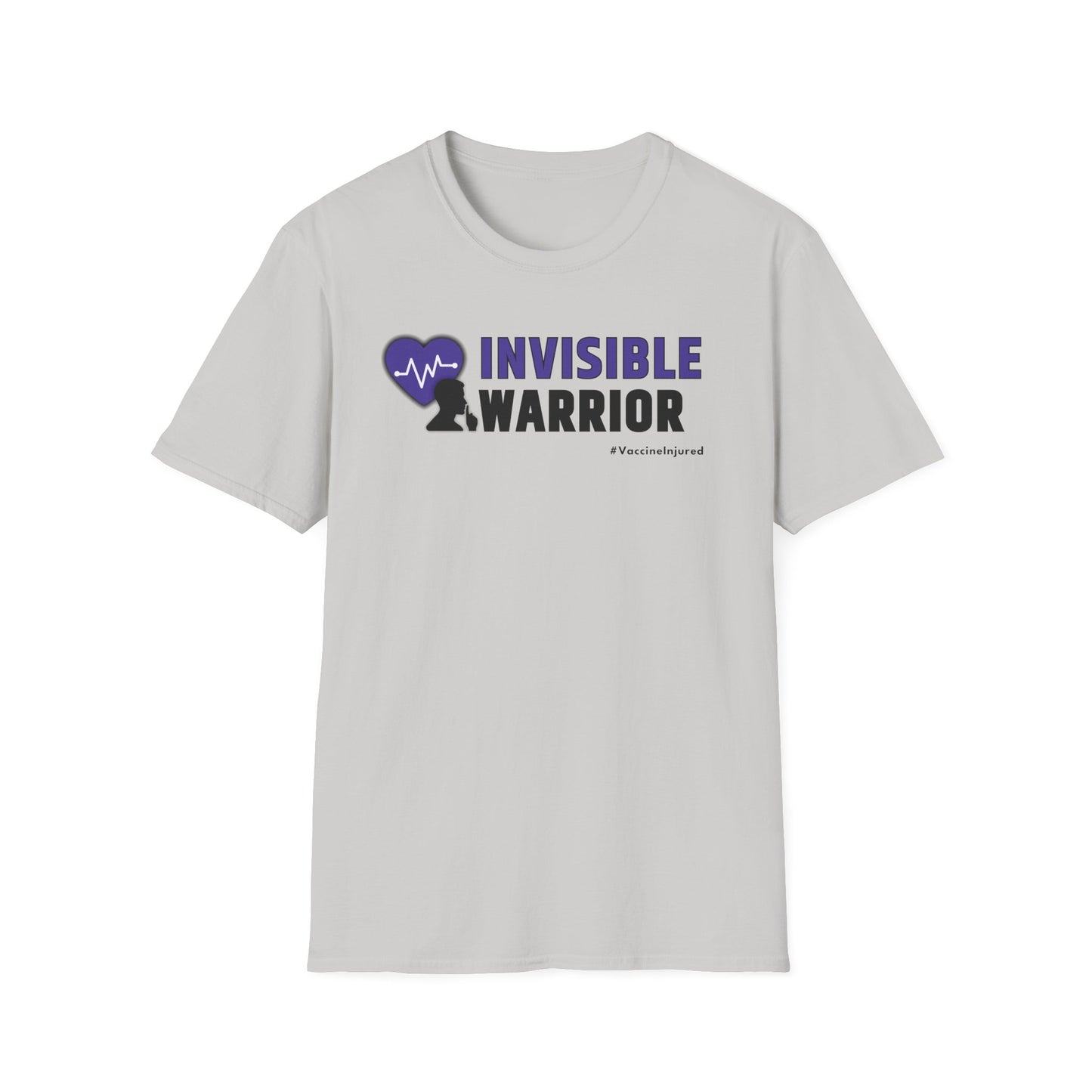 Vaccine Injured Invisible Warrior- Purple Design Shirt
