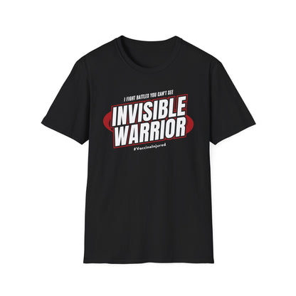 Vaccine Injured- Invisible Warriors Fighting Battles Shirt- Red Design