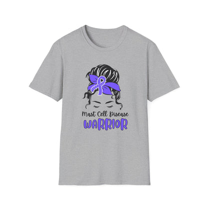 MCAS Warrior – Messy Bun Awareness Ribbon Tee