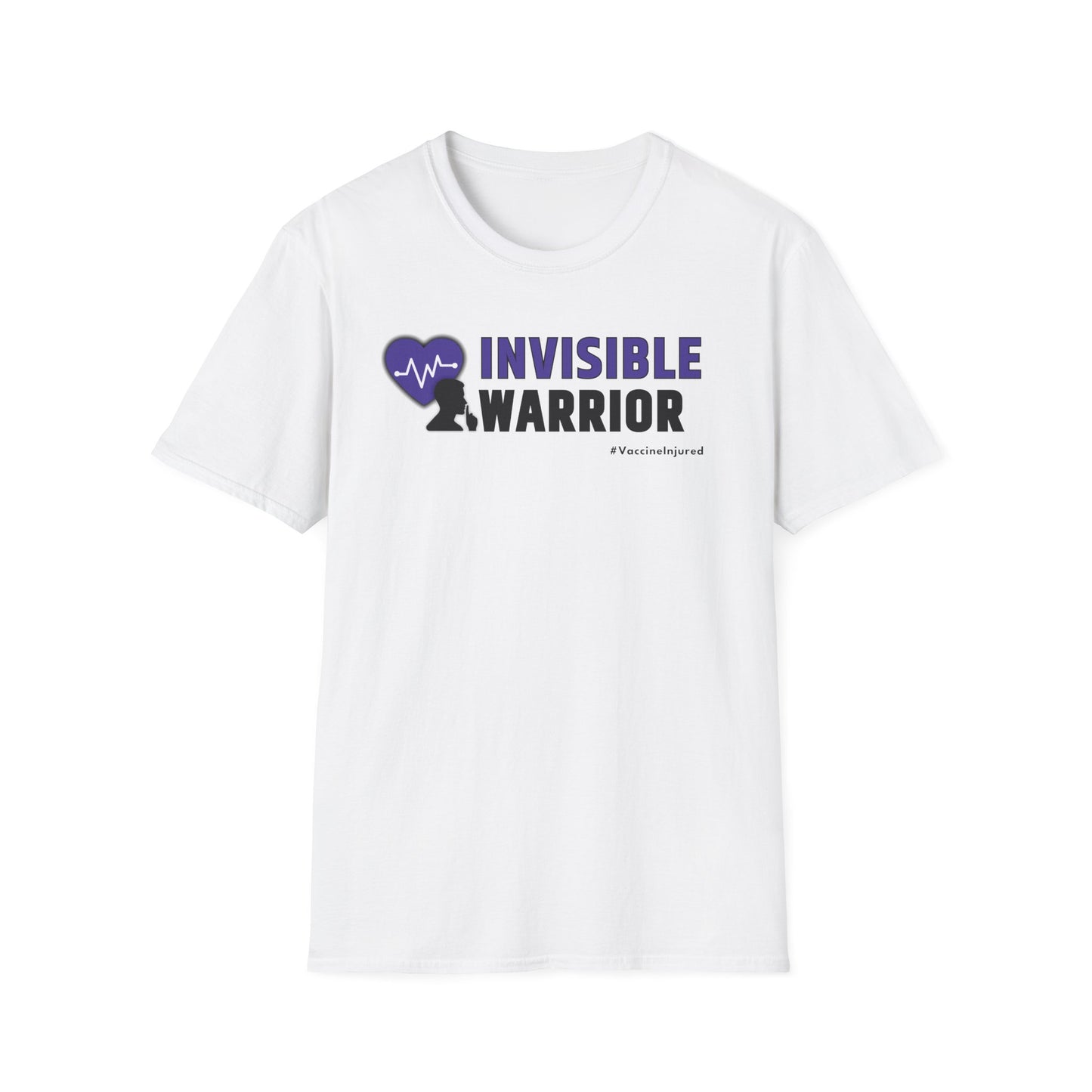 Vaccine Injured Invisible Warrior- Purple Design Shirt