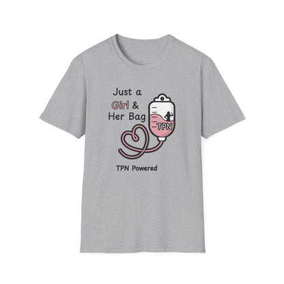 Just a Girl & Her Bag – TPN- IV Nutrition Tee