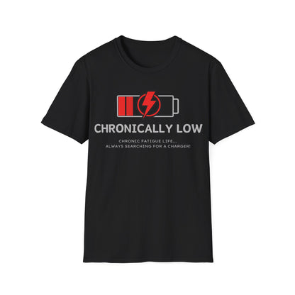 Chronically Low Battery Tee – Chronic Fatigue Life Shirt