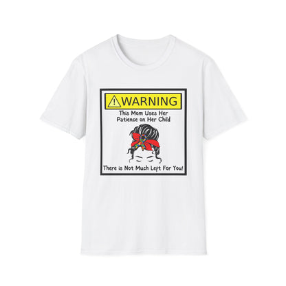 Warning Autism Mom, Not Much Patience for You Shirt (Red/Autism Bow)
