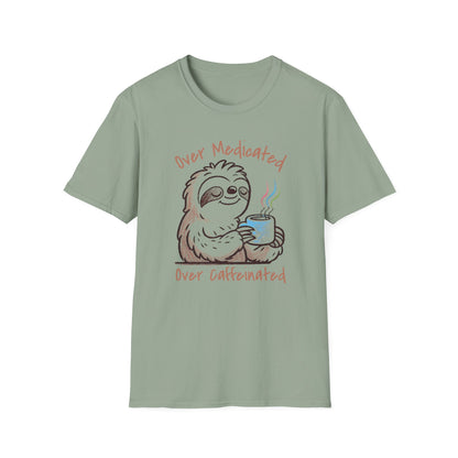 Over Medicated Over Caffeinated Tee – Chronic Illness Humor Shirt