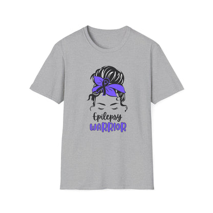 Epilepsy Warrior – Messy Bun Awareness Ribbon Tee