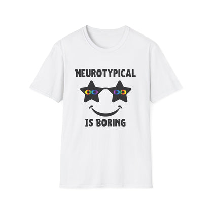 Neurotypical Is Boring Star Sunglasses Design – Neurodivergent Shirt