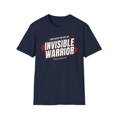 Vaccine Injured- Invisible Warriors Fighting Battles Shirt- Red Design