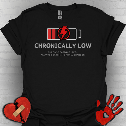 Chronically Low Battery Tee – Chronic Fatigue Life Shirt